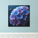 Search for blue hydrangea canvas prints Garden
