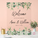 Search for greenery welcome wedding signs Bride and groom