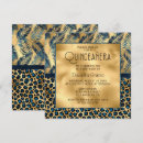 Search for blue leopard invitations Elegant