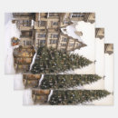 Search for village wrapping paper Christmas tree