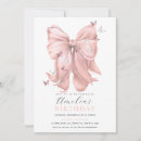 Search for pink bow birthday invitations Sweet