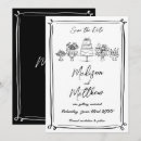 Search for cake and champagne invitations Black and white