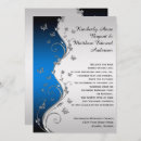 Search for vintage royal blue swirls invitations Elegant