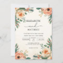 Search for peach and green wedding invitations Botanical