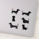 Search for sausage dog stickers Black