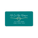 Search for teal green return address labels Typography