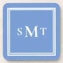 Search for blue and white coasters Monogrammed