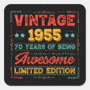 Search for vintage 70th birthday stickers 70 years old