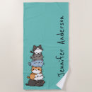 Search for cat beach towels Whimsical