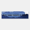 Search for ranges bumper stickers Free range