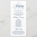 Search for classic cards wedding programs Navy blue