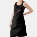 Search for black white red aprons Initial