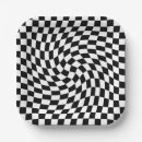 Search for black and white checkerboard plates Modern
