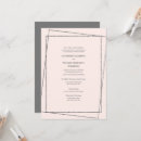 Search for blush and silver wedding invitations Elegant