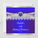 Search for royal blue and white birthday invitations Elegant birthday party