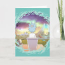Search for funny alien cartoon cards Rick and morty