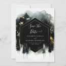 Search for enchanted forest wedding save the dates Woodland