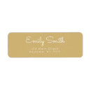 Search for cursive return address labels Gold
