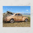 Search for vintage car postcards Rusty