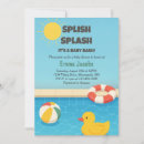 Search for pool baby shower invitations Splish splash baby bash