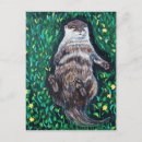 Search for river otters postcards Brown
