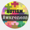 Search for autism puzzle piece stickers Green