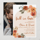 Search for fall in love wedding invitations Rust flowers botanical autumn