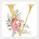 Search for letter v monogram stickers Gold