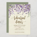 Search for lavender rehearsal dinner invitations Botanical