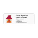 Search for real estate business return address labels Red
