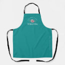 Search for teal and black aprons Typography