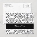 Search for white damask pattern postcards Black and white