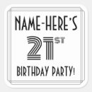 Search for 21st birthday celebration stickers 21 years old