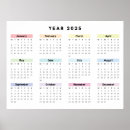Search for yearly calendar posters Rainbow