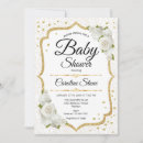 Search for all white baby shower invitations Elegant