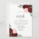Search for rose 60th birthday invitations Floral