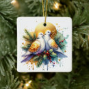 Search for gold dove christmas tree decorations Two turtle doves