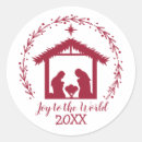 Search for joy to the world stickers Red