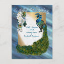 Search for gold peacock save the dates Blue