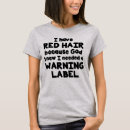 Search for funny warning labels tshirts Red