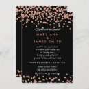 Search for faux rose gold confetti invitations Glitter