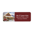 Search for snow scene return address labels Rustic