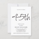 Search for 45th birthday invitations Chic