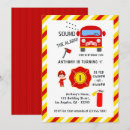 Search for rescue birthday invitations Emergency vehicle