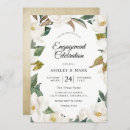 Search for gold and white engagement party invitations Elegant