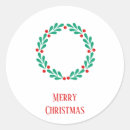 Search for merry christmas wreath stickers Holly