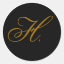 Search for black and gold monogram stickers Letter
