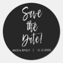 Search for black save the date stickers Simple