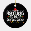 Search for racing christmas tree decorations Santa