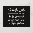 Search for black and white save the dates postcards Modern